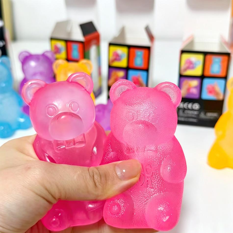 Cute Bear Maltose Squeeze Toy Dough Colorful Sensory Toy Creative New Item Desk Decoration Stress Relief Doll