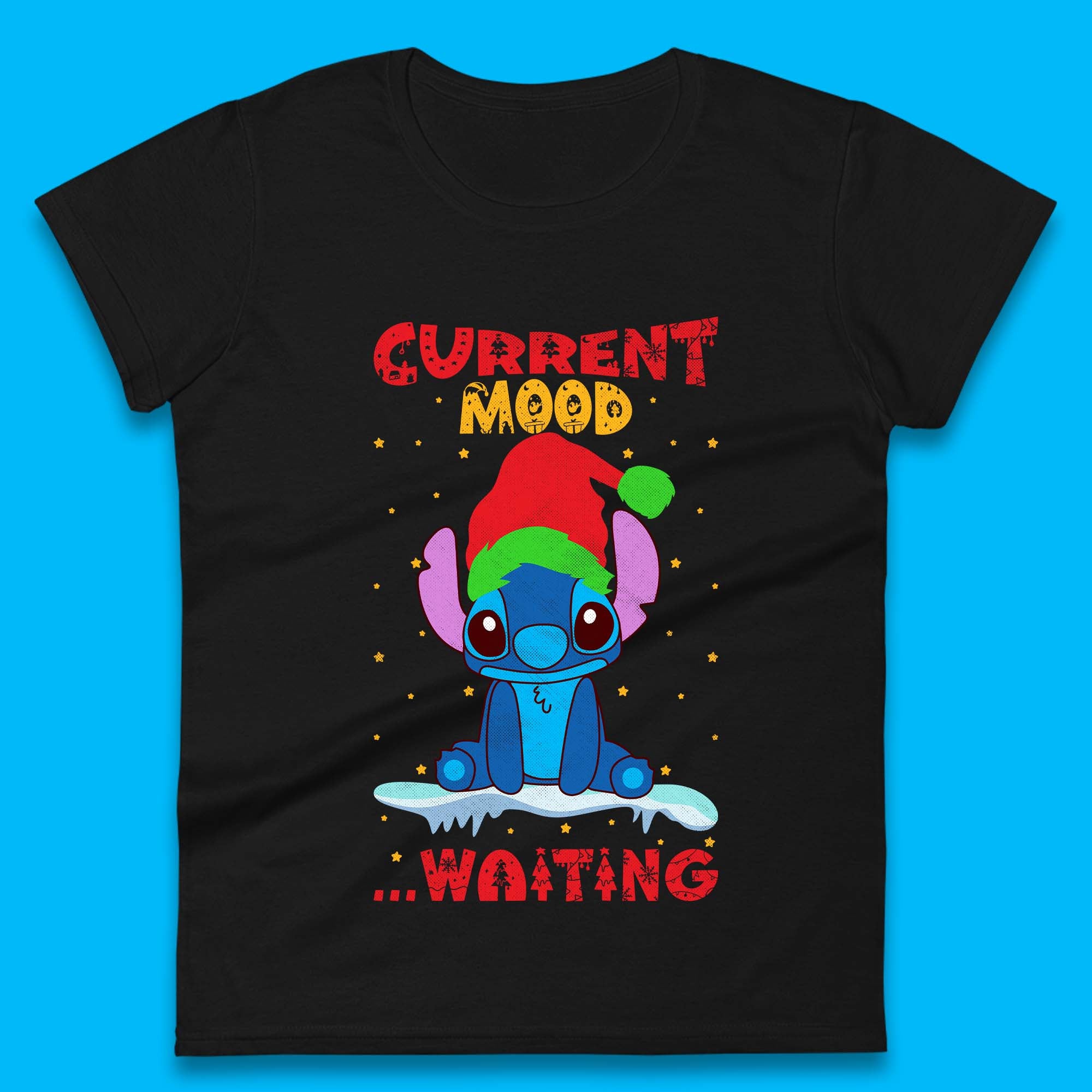 Current Mood Stitch Christmas Womens T-Shirt Mens Tops Tees Unisex L