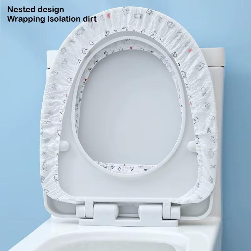 100pcs Disposable Toilet Seat Covers Soft Extra Thick and Double-Layer for Home and Travel Use Individually Wrapped Hygiene Pads
