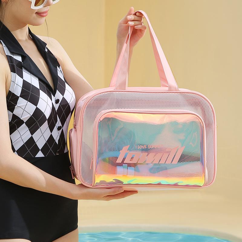 ToMill Waterproof Swim & Gym Bag: Large Capacity Wet/Dry Separate Tote for Toiletries & Swimsuits.