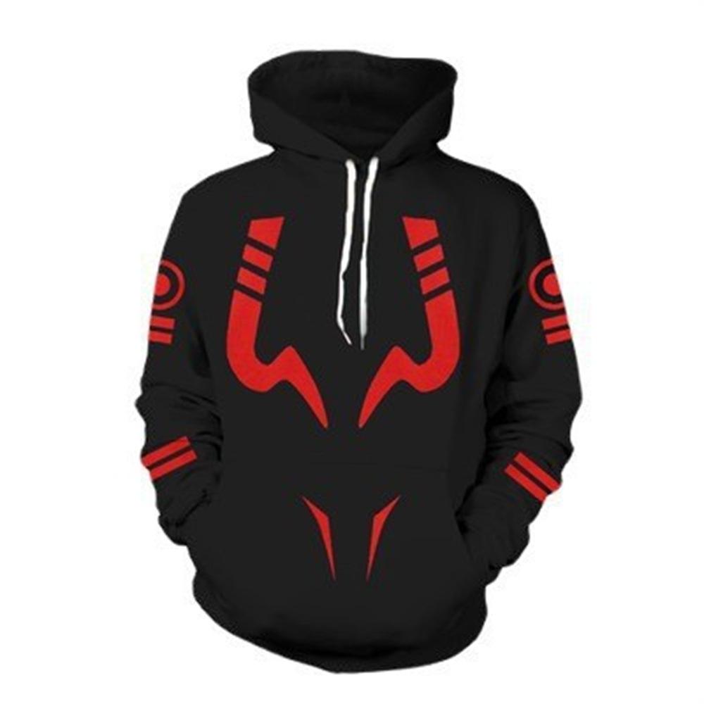 Felpa Sportiva da Uomo con Cappuccio Stampa Digitale 3D Moda Cartone Animato Animazione Felpa Casual