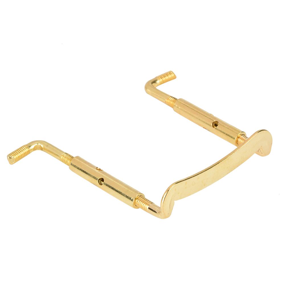 Portabel Violin Hakstöd Hakstöd Skruvklämma Fiol Delar Mässing Pats DIY Beslag Guld