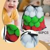 60 2-inch Fake Snowballs for Kids Interaction, Colorful Throwing Snowballs, Christmas Decorations