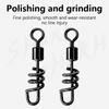 70Pcs Fishing Swivels Barrel Swivels Heavy Duty Corkscrew Snap Swivels Fishing Line Connector for Saltwater Freshwater