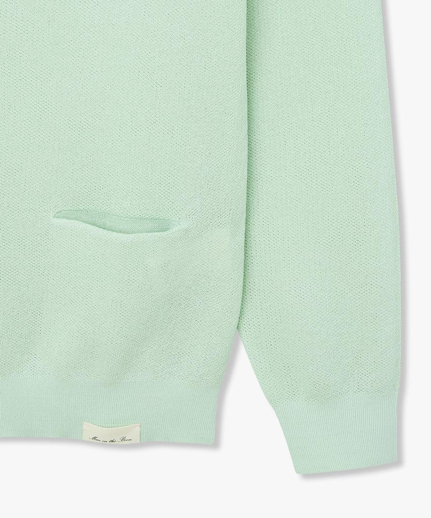 Man On The Boon Summer V-Neck Knit Cardigan_Mint 4716113021