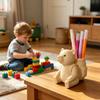 Bear Pencil Holder, Cute Little Bear Pen Cup for Desk, Large Capacity Stationery Organizer for Office School