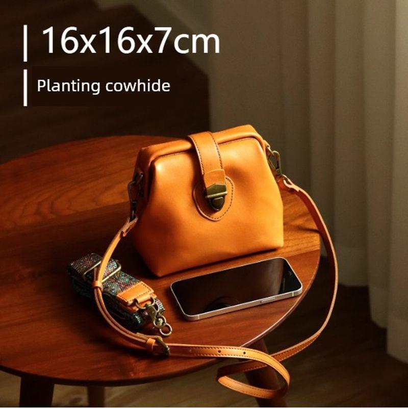 [Clearance Special Offer] First Layer Cowhide Women Bag Genuine Leather Bag Skeleton-Skin