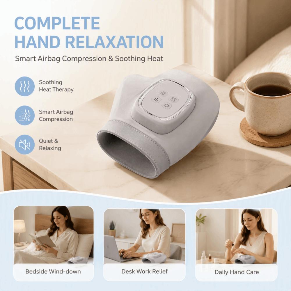 Airbag Compression Hand Massager 2000mAh Airbag Massager Durable Wireless Hand Massager  Office Use