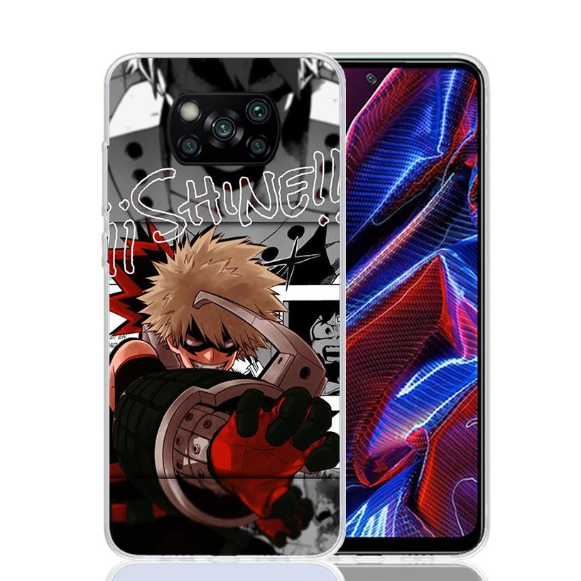 My Hero Bakugou Katsuki Case Phone Cover for Xiaomi Redmi Note 10 9 9S 8 8T 7 5 Pro Mi 12T 11T 10T 9T 12 11 Lite A3 A2 Trend Fun