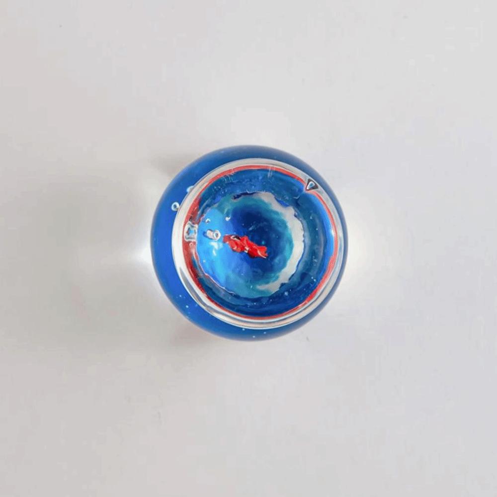 Handmade Mini Glass Fish Tank Cute Handcrafted Glass Fish Gift Aquarium Decoration  Home Ornament
