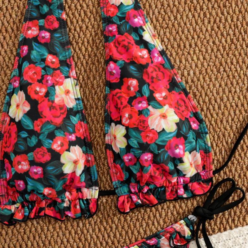 Swimsuit Women's Backless Lace Than Sexy Kini Split Triangle Bikini Babes