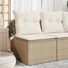 VidaXL Garden Chair Without Armrests with Cushions, Seat with Cover, Outdoor Patio Balcony Terrace Furniture, Beige 366073