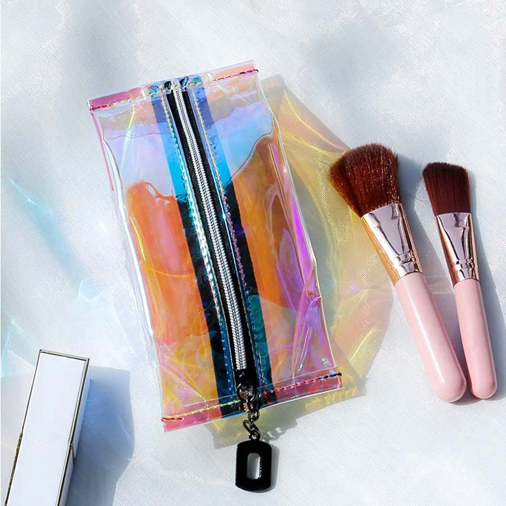 

Makeup Brush Storage Laser Cosmetic Bag Large Capacity Travel Makeup Organizer Travel S and L