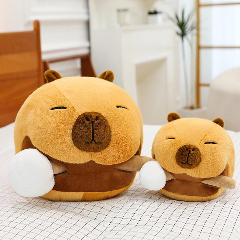 New Creative Plush Toys Wooden Fish Capybara Dolls Wholesale Wedding Throwing Dolls Stall Souvenir Activities