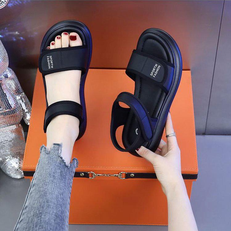 Damen 2025 Sommer Rutschfeste Sportsandalen - Weiche Sohle, Flacher Boden, Klettverschluss, Lässige Strand- & Reiseschuhe