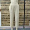 Summer Women's Plus Size Elastic Waist Casual Solid Color Elastic Calf Pants Nine Tenths Pant