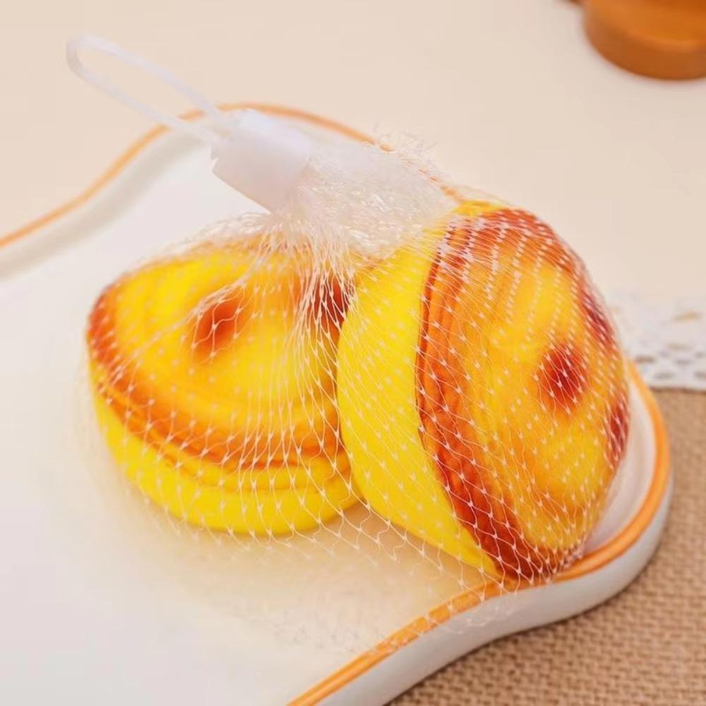 Slow Rising Egg Tart Squishy Toy Hand Relax Egg Tart Rebound Toy  Office Workers жёлтый