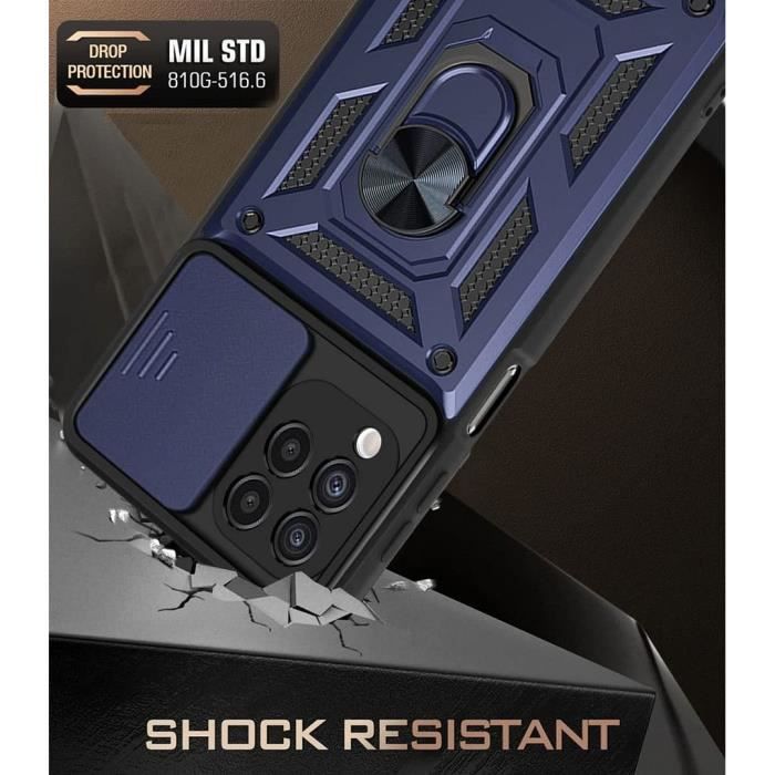 Coque de Protection - PROSHOP - Samsung A12 - Rigide - Verre trempé - Bleu Marine