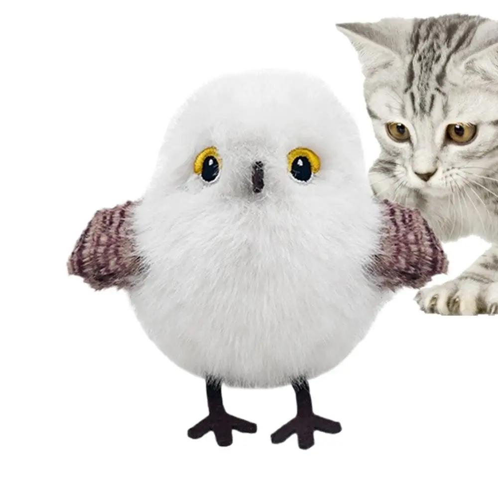 

Flapping Bird Cat Toy Interactive Cat Exercise Toy Flapping Chirping Bird Touch Activated USB Rechargeable for Kitten Self-Play