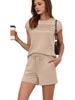 2026 Summer Women's Striped Casual Top & Solid Shorts Set - European & American Fashion