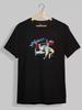 Black Weightlifting Print T-shirt