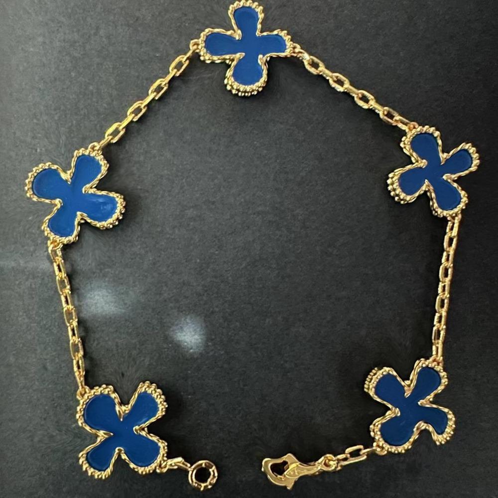 High Version Four-leaf Clover Bracelet Female Mother-of-pearl Agate Five-flower Ladies Bracelet