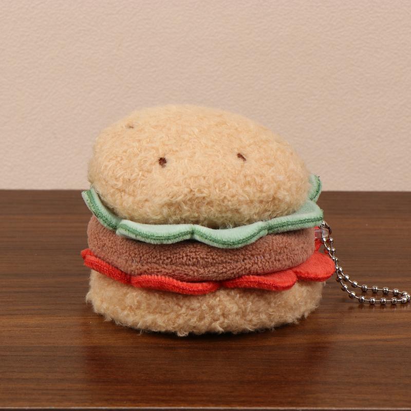 

Hamburger Plush Doll Keychain Sandwich Cute Bag Pendant Schoolbag Accessories Simulated Food Stuffed Toys Key Chain