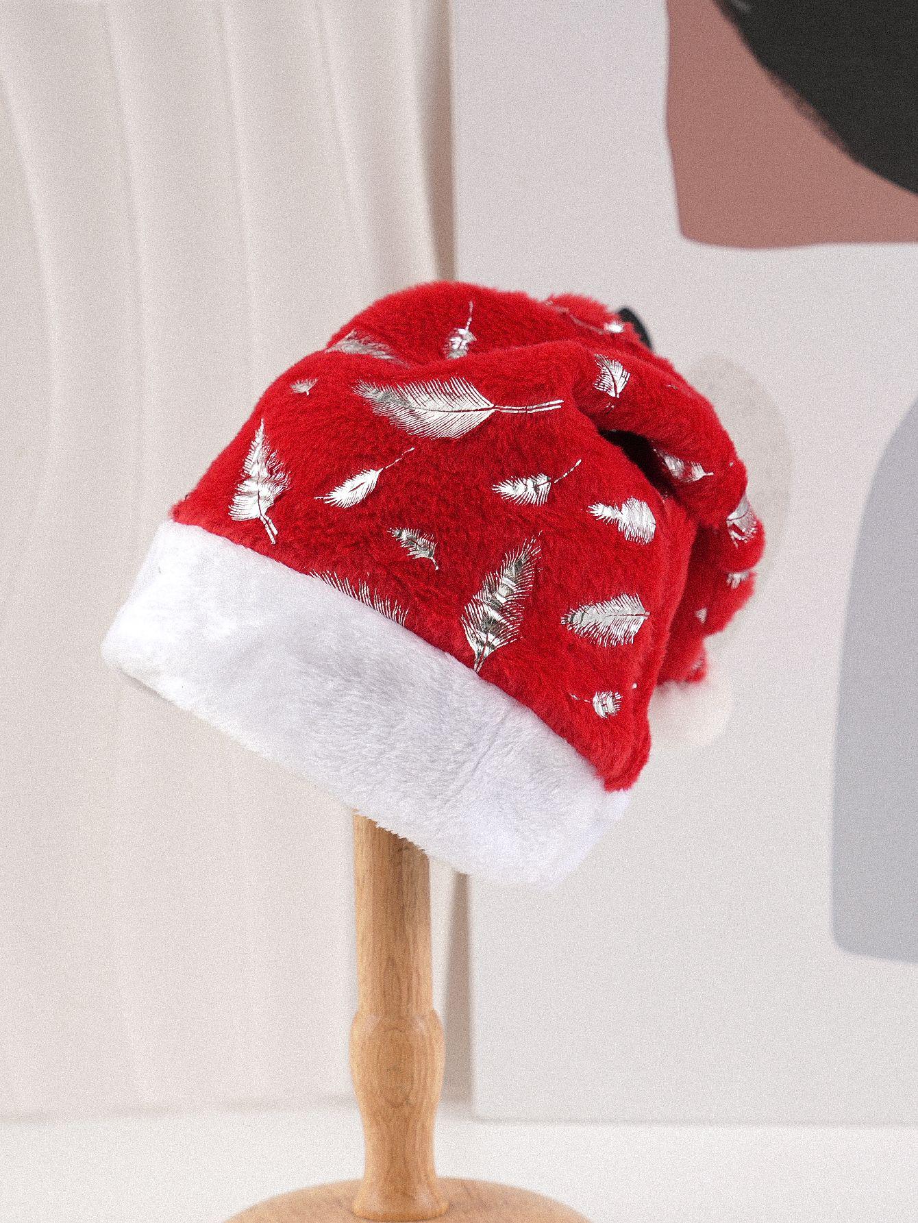 

Золотой и серебряный орнамент в виде шапки Санты-снежинки для рождественской атмосферы M (56-58cm)