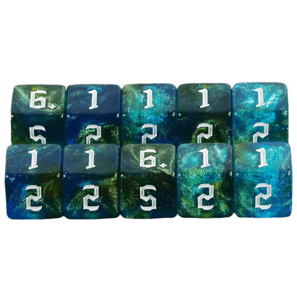 D6 Polyhedral Dice Set 10pcs 6 Sided Digital Dices Table Board Game for Bar Club Party Accessories