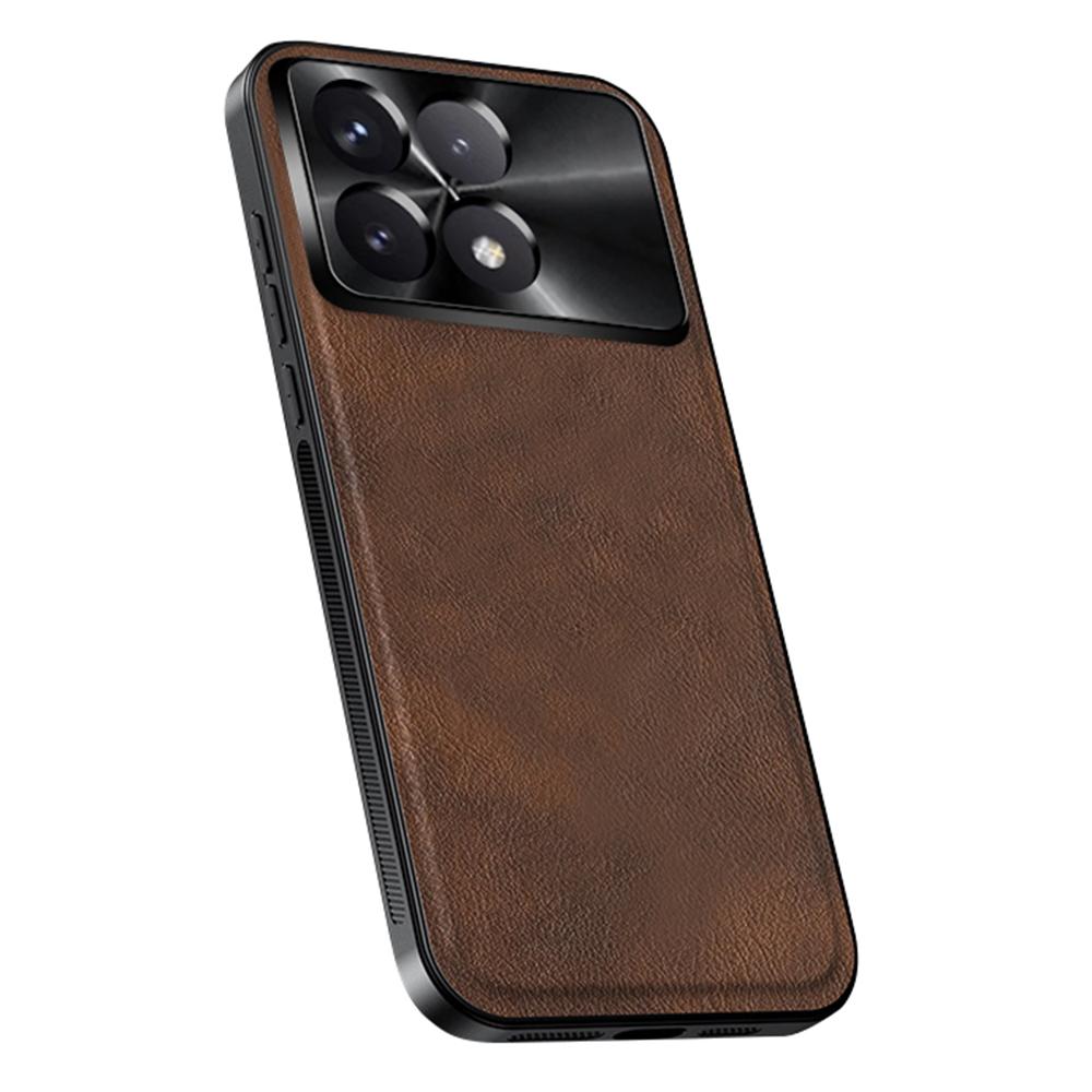 For Xiaomi Redmi K70E 5G/Poco X6 Pro 5G Case PU+TPU+PC Phone Back Cover with Metal Lens Frame