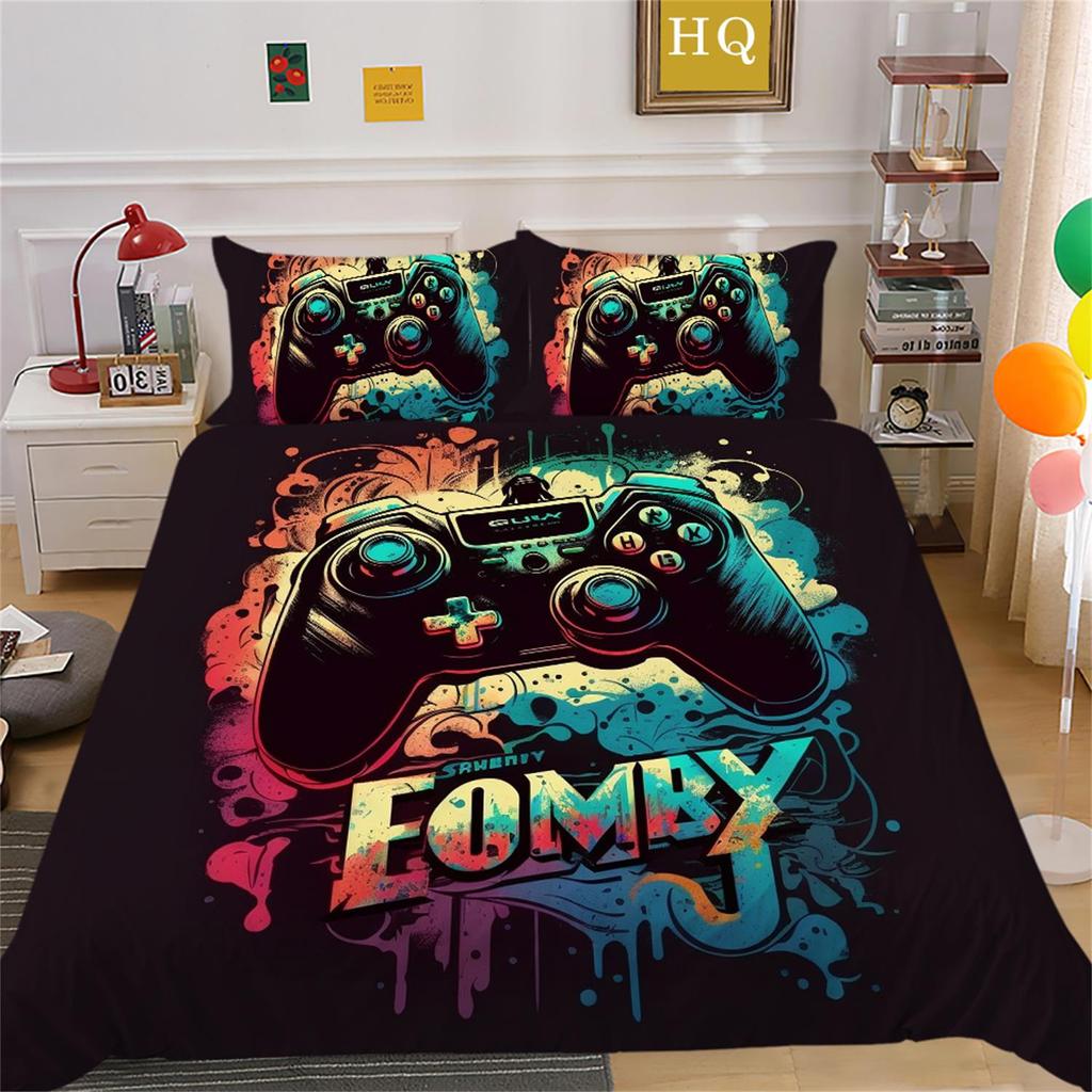 Home Bedding Set Game Player Quilt and Pillowcase AU/EU/US Double Bed/double Bed Full Size