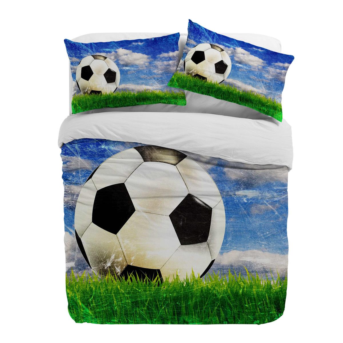 

Football Sky Clouds Grass Soccer Duvet Cover With Pillow Case Custom 3pcs Bedding Set Quilt Cover Double Bed Home Textile (135x200cm)