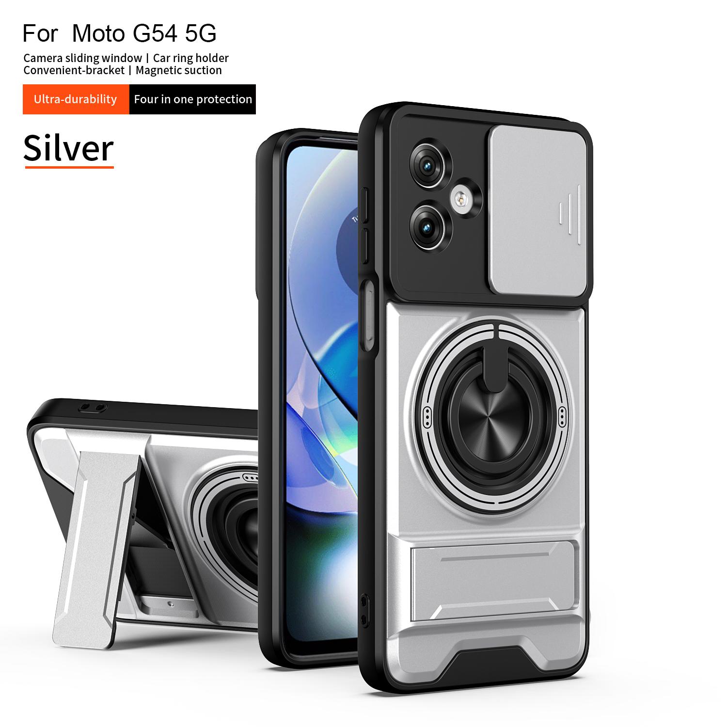 

For Motorola G54 Case Moto G54 Power Cover Moto G64 5G case Magsafe Magnetic Fold Holder Military Armor Camera Protection Cover Motorola Moto G54 Power