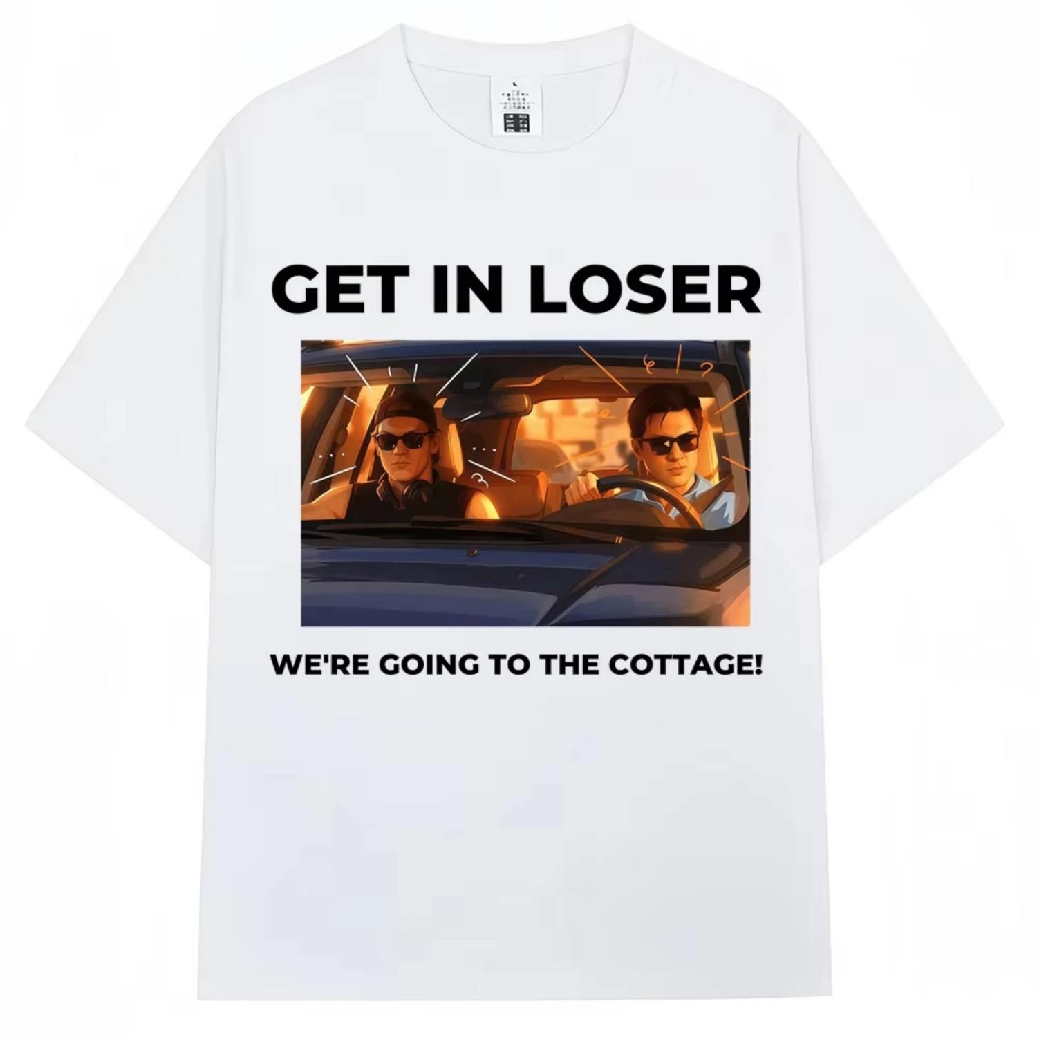 

Heated Rivalry Funny Meme Graphic T Shirts I m Coming The Cottage Hollanov Men Women Humor Vintage T-shirts Loose Cotton T Shirt S чёрный