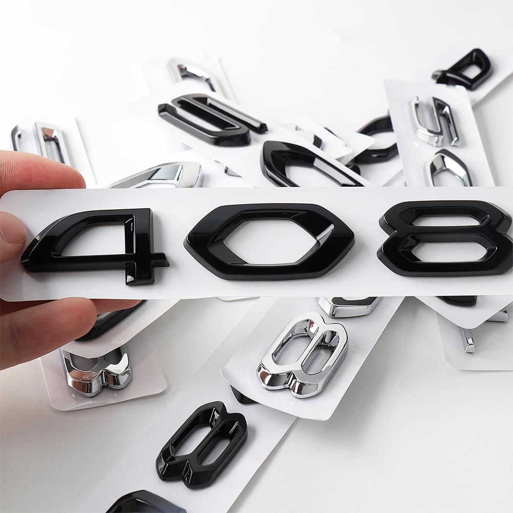 2026 Heißer Autoaufkleber 1 Stück 3D ABS Auto Buchstabe Emblem Aufkleber Auto Karosserie Kofferraum Dekorativer Aufkleber für Peugeot 508L 508 408 5008 4008 A