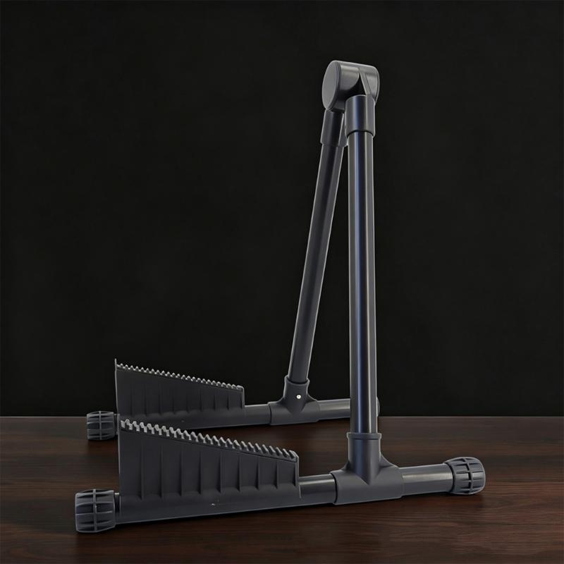 Folding Guitar Stand for Studio Use and Home Practice, Adjustable ABS Floor Holder for Daily Guitar Storage and Quick Pickup for Teaching Rooms