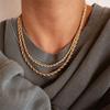Trendy Stainless Steel Necklace for Unisex Fashion Twine Hip Hop Choker Women Men Neck Chain Necklace Jewelry