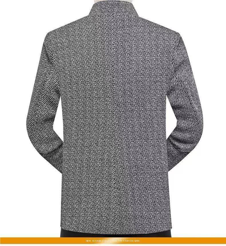 Herren Herbst Hochwertige Stehkragen Anzugjacke für Mittleren und Jungen
