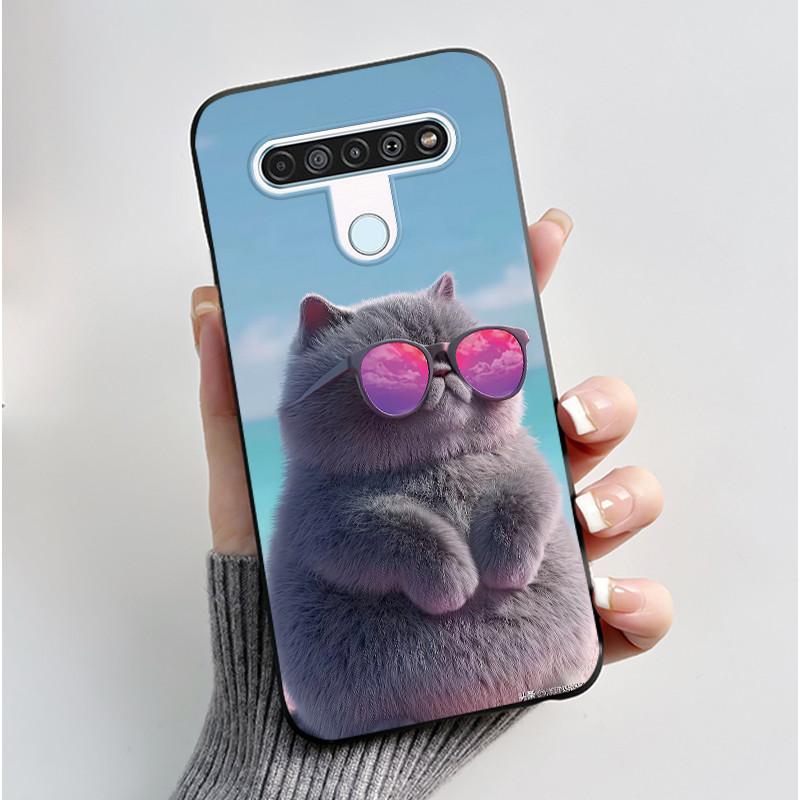Luxury Cute Cool Boys Girls Case For LG K61 Q61 Q70 Phone Case Black Matte Soft Silicone Back Cover Protective TPU Bumper Shell