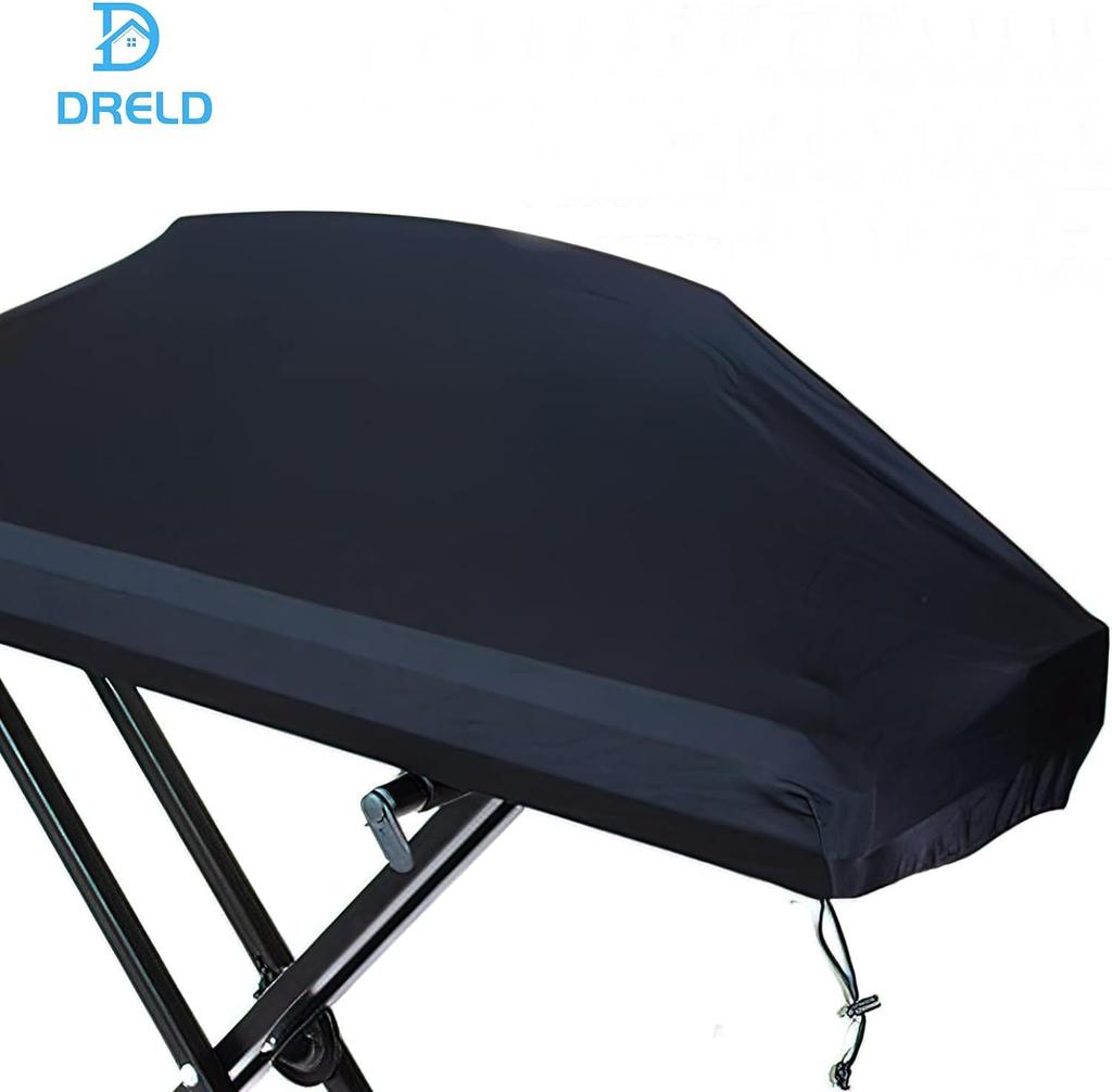 Dreld Digital Piano Keyboard Key Keyboard Adjustable Elastic Simple Black Suitable for Cover, Cover, Protection, Dustproof, Waterproof, Strap,