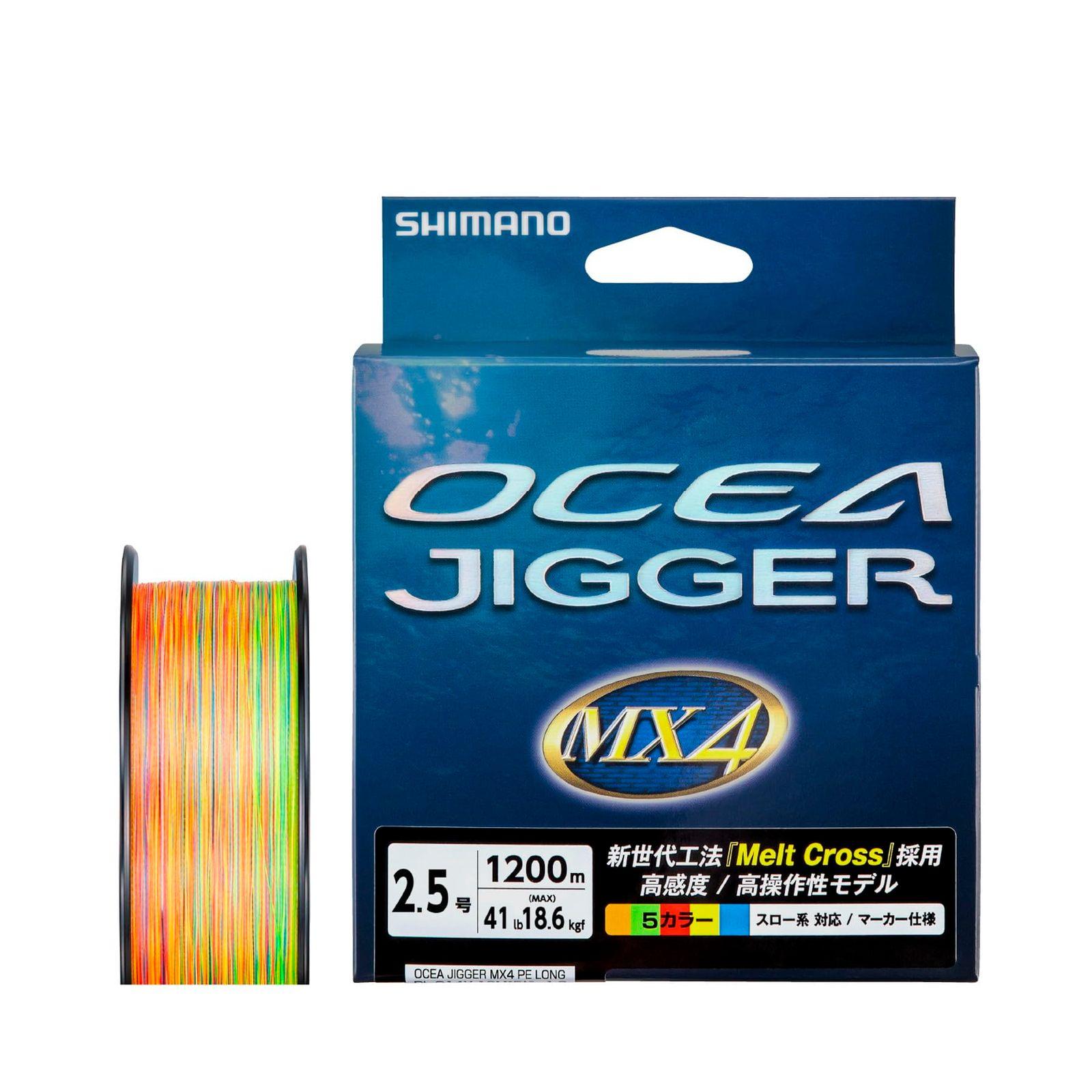 Used New SHIMANO PE Line Ocean Jigger MX4 PE PL-O14X 1200m 2.5 (41lb) Multi Color