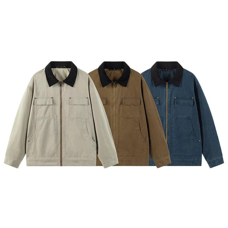 Jacket Jacket Men's Work Pocket New Style Lapel Loose Casual Sports Teen Couple Style