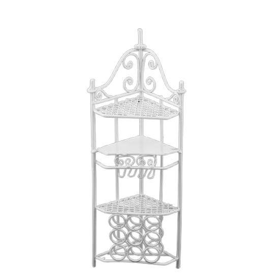 Daily Decorative Wear-resistant Wine Rack Model Figure Dollhouse Black for Gift