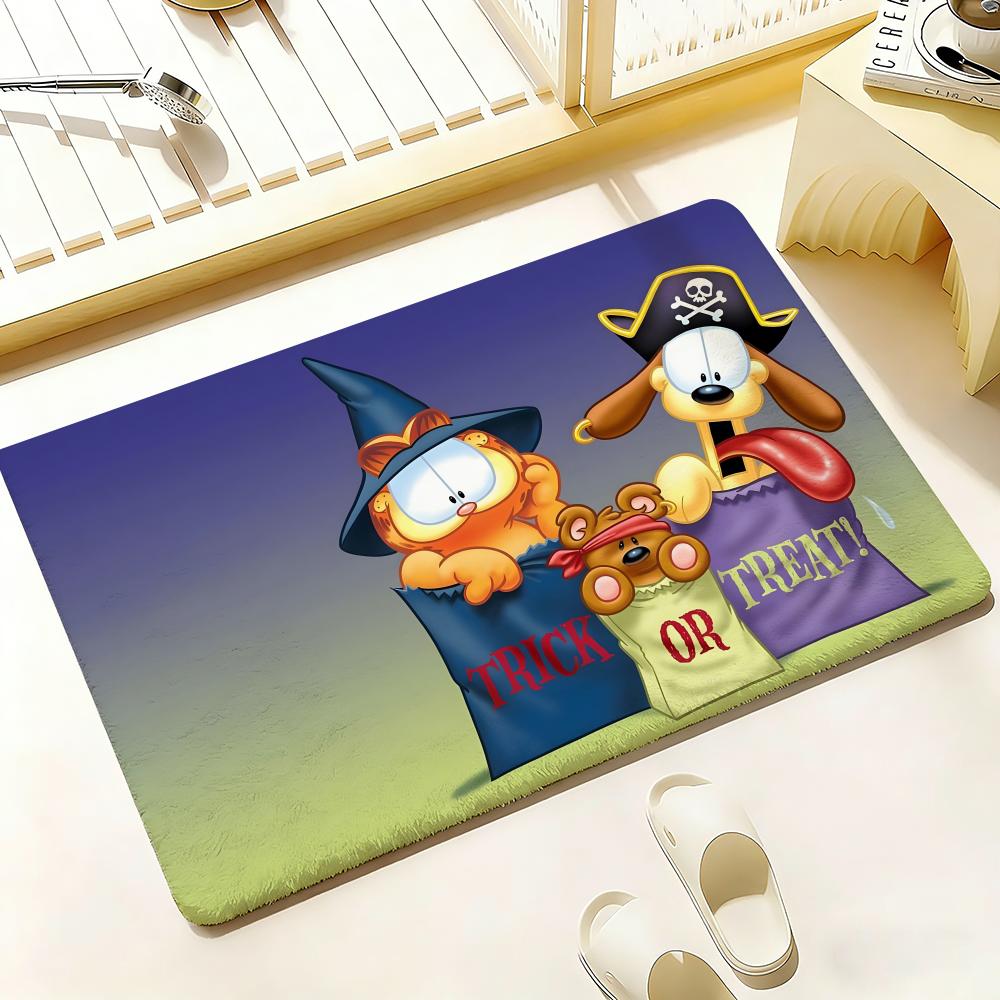 KWaii Anime G-Garfield Floor Mat Bedroom Living Room Flannel Door Mat Non-Slip Home Decor