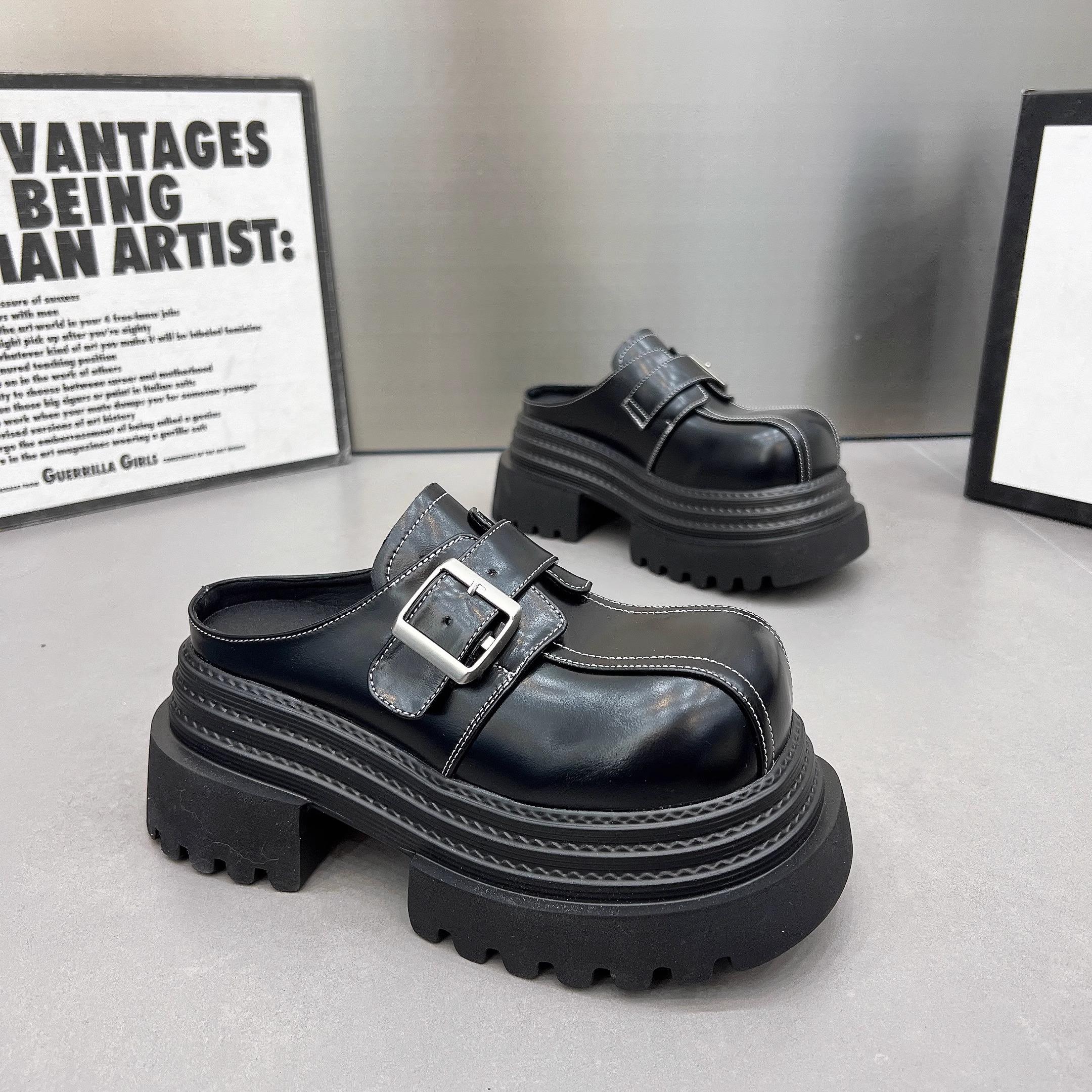 

Fashion Thick Soled High-heeled Shoes Women s Comfortable Ladies High Heeled Slippers Summer New Women s Anti Slip Sole Sandals 35 чёрный