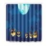 Halloween Shower Curtain Floor Mat Combination Four-Piece Set Bathroom Toilet Carpet Door Mat