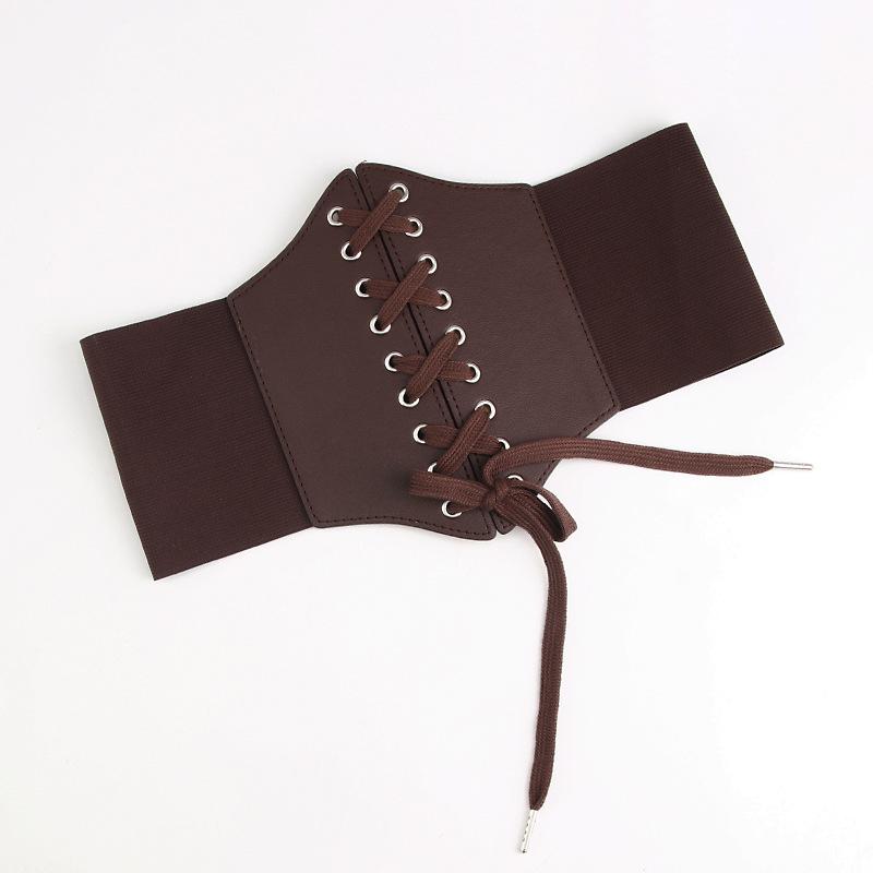 

Новый Ретро Дворец Женский Узкий Широкий Пояс Европейский и Американский Универсальный Эластичный Эластичный Пояс-Кушак Платье Декоративный Пояс