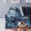 Niederländisch Blau Delft Vintage Windmühle Decken Weiche Warme Flanell Überwurfdecke Tagesdecke für Bett Wohnzimmer Picknick Reisen Zuhause Sofa