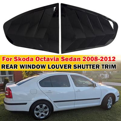 Voor Skoda Octavia 2008-2012 Auto Achterluik Raam Zijluik Cover Trim Sticker Ventilatiekap ABS Koolstofvezel Accessoires Auto