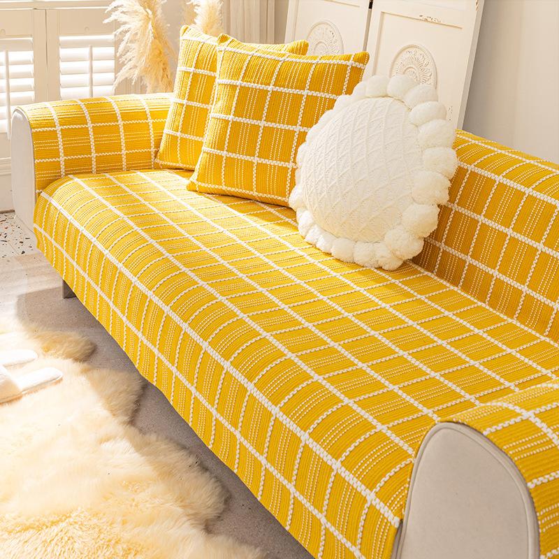 Sofa Cushion, Cotton And Linen, Universal In All Seasons, Non-Slip And Simple  New Cover, Cushion, Cover Towel, Small And Fresh Foreign Air